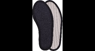 Badstof inlegzolen- Warme opvulzool - Zwart - 40