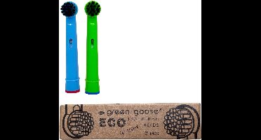 green-goose® Oral B Opzetborstels - 2 Stuks - Houtskool - Duurzaam Materiaal - BPA-vrij