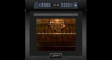 Kaiser Elektrisch fornuis inbouwoven EH 6306 RS, met 1-voudige telescopische loper, inbouwoven,9L 15 Fkt. grill Friteuse Full Touch