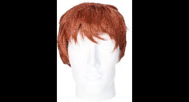 Rubies Verkleedpruik voor heren - rood - Seventies / popster / sixties / surfboy - Carnaval - kort haar