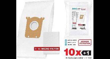 10x Philips, AEG, Electrolux Microvezel S-Bag 3D Stofzuigerzakken - 10 stofzakken + 1 Filter - A-Kwaliteit Alternatief