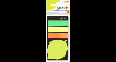 Stick'n index Tabs - 245 Notes - 45x12mm - Blad Sticky Notes - 44x44m - Neon Groen, Geel, Oranje