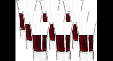 Excellent Houseware Shotglazen - set 9x - 80 ml - glas - borrelglazen