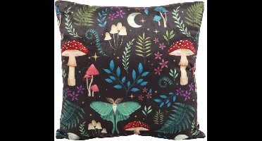 Something Different - 35cm Square Dark Forest Print Kussen - Multicolours