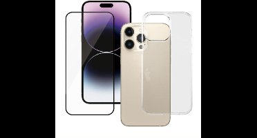 PanzerGlass SAFE Hoesje voor Apple iPhone 14 Pro MAX + Screen Protector - 2 in 1 (1 x Hoesje + 1 x Screen Protector) (Transparant Hoesje) - Let Op: Pro Max Variant / Maat