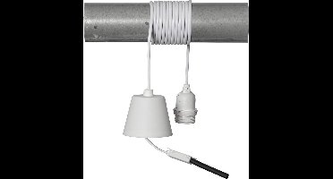 Star Trading fitting E27 'Basic' met kabel en kap, wit, 350cm