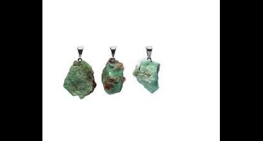 Chrysopraas ruw edelsteenhanger
