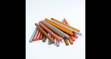 Handy - Lijmpistool Vullingen Metaal Kleuren - Lijmpatronen 7MM Rond - 100MM Lang - Lijm Patronen voor Lijmpistool O.A. Handy Lijmpistool - BPK