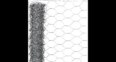 Nature - Verzinkt staal gaas - 1 x 10m - Grijs - 25 x 25mm mazen