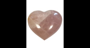 Roze kwarts edelsteen hart 600-700 gram