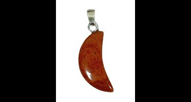 Jaspis rood edelsteen maanhanger 20 mm