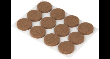 Metaltex - 6 Sets Zelfklevende Viltjes - 72 Stuks - Vloerbeschermers voor Stoelpoten - Ø 22 mm