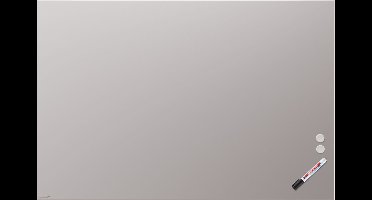 Legamaster mat glasbord 100x150cm Warm Grey (met rechte hoek)