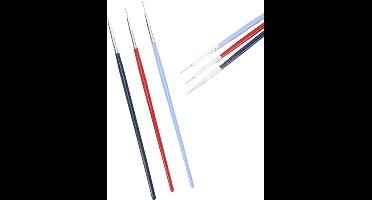 Hiden - 3-delige Nail Art Penselenset - Nail Art Kwasten - Nagelstyling - Acryl Nail Art - Gel Nagel Penselen - Nail Art Gereedschap - Nail Art Accessoires | 1 set
