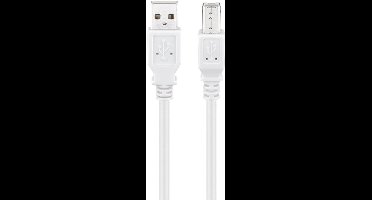 USB-A - USB-B kabel | USB2.0 | 10W | wit | 1 meter