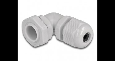 Kabelwartel 90 ° schuine pg9 grijs