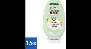 15 x Garnier Loving Blends Voedende Amandelmelk Conditioner 250 ml - Lichtdroog Haar - Voedende Conditioner - Amandelmelk - Biologisch Haarverzorging - Hydraatatie