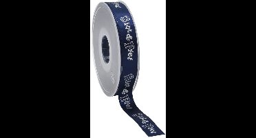Satijnen Sintlint Blauw - 15 mm / 25mtr.