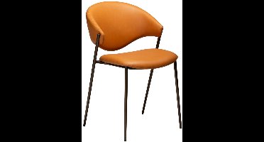 Zone Dan-Form eetkamerstoel PU-kunstleer verbrande oranje.