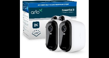 Arlo Essential3 XL 2K beveiligingscamera - 2 IP-Camera's