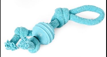 Topmast Knots - Flosstouw met Lus en Bal - Blauw - 8 x 39 cm