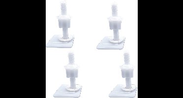 2 Paar Toilet Seat Schroeven Vervanging Plastic Toilet Met Plastic Noten En Wasmachines Van De Top Toiletstoel-Wit