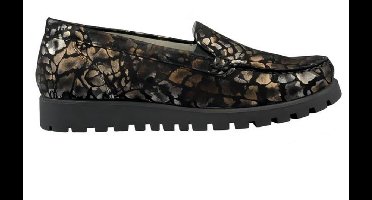 Waldlaufer Hegli zwart print instap H 549001 114 001 24 Zwart/Brons