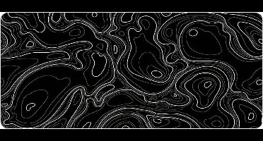 S&E Topografische Muismat XL – Antislip - Zwart