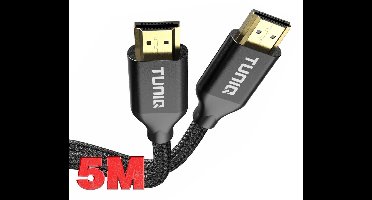 TUNIQ HDMI Cable - 500cm - 4K Beeld en Geluid - Zwart