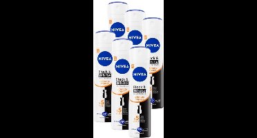 NIVEA Black & White Ultimate Impact Deodorant Spray - Anti-vlekken Deo - 72H Bescherming - Voordeelverpakking - 6 x 150ml