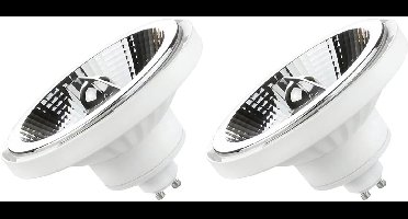 Spectrum GU10 LED Spot AR111 - 12 Watt - 230V - 1200 Lumen - 3000K Warm wit - Gezellig licht - Energiezuinig - 2 stuks