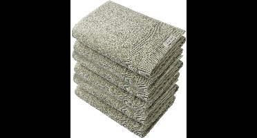 Linden&Green - Badhanddoeken Set - 6 delig - 6 Badhanddoeken 70x140 cm - 100% Katoen - Pale Olive - Sauna Handdoek - Groene Badhanddoeken