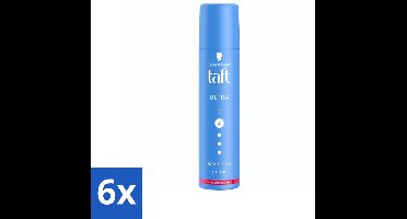 6 x Taft - Ultra 4 - Haarspray Mini - Sterke hold voor onderweg - 75 ml - Haarspray - Taft Ultra - Sterke Fixatie - Mini - Onderweg