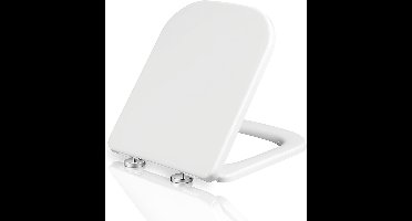 Toiletbril - Vierkante - met één knop Quick Release - Wit