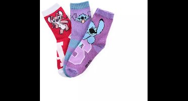 Disney Stitch Sokken – Kinder Sokken – Stitch & Angel – 3 Paar – Maat 27/30