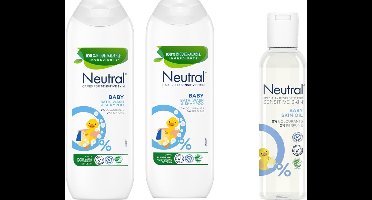 Neutral Baby - 2 x Wasgel & Shampoo & 1 x Huidolie
