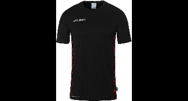 Uhlsport Kinder Sportshirts Progressive 28 Poly Shirt Kurzarm 1002267 Schwarz/Rot-152