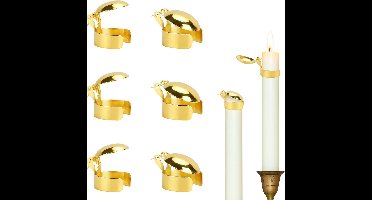 Automatic Candle Extinguisher - 6pcs - Metal wick Burner - Wick Extinguisher - Suitable for Long Candles - Gold