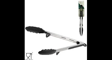 Sola Tang - Hittebestendig - Comfort - Krasvrij - Grip - Vaatwasserbestendig - Nylon - 33,5cm - Zwart