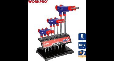 WORKPRO WP200542 Inbussleutelset T-model CR-V 8-delig