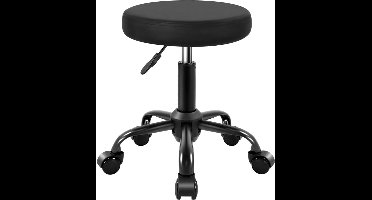 Bureaustoel - wielen Salon Spa Opstellen krukken klein - Metaal - zwart