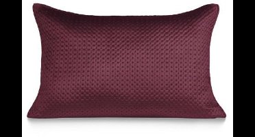Maya Sierkussen 50x70 cm - Luxe Bordeaux Rode Velours met Geometrisch Patroon