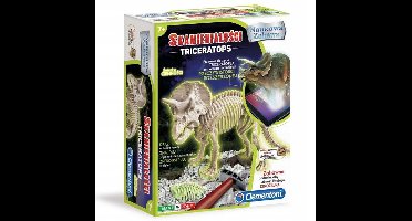 Clementoni Triceratops Fluorescerend Fossielenpakket - Leerzaam Archeologie Spel