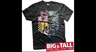 Harry Potter Dorm Crest Big & Tall T-Shirt Black-5XL