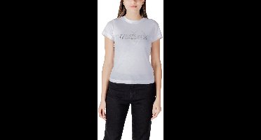 Rhinestone Guess Logo Tee Wo - White Shirts