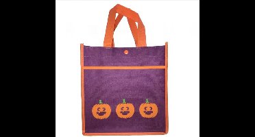 Halloween - snoeptas - snoepzak - pompoen - 25 cm x 25 cm