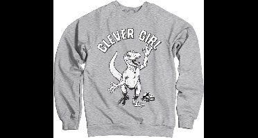 Jurassic Park Clever Girl Sweatshirt Heather-Grey-M