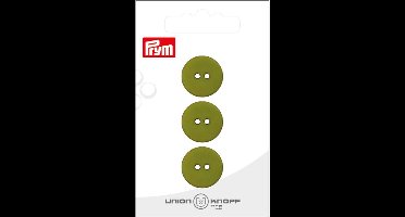 Knoop 2 gaatjes 18mm olijfgroen 3st - Knopen - Prym