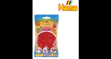 Strijkkralen 1000 Stuks Rood Doorzichtig