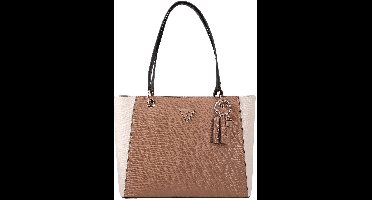 GUESS schoudertas shopper Noelle II Tote Tan Multi Taupe